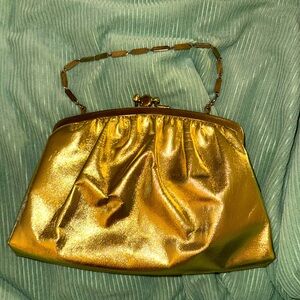 Harry Levine HL USA Gold Vintage Purse/Clutch